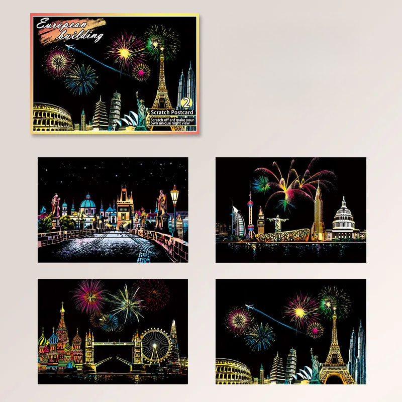 DIY Night Scene Scratch Art