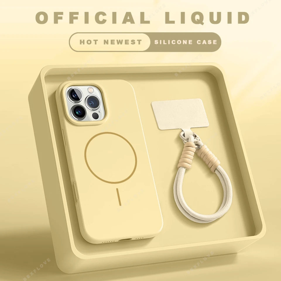 Magnetic Phone Case with Lanyard Strap