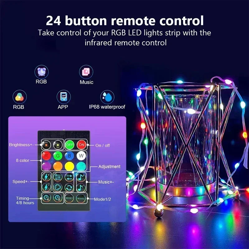 RGBIC Christmas Bluetooth String Lights