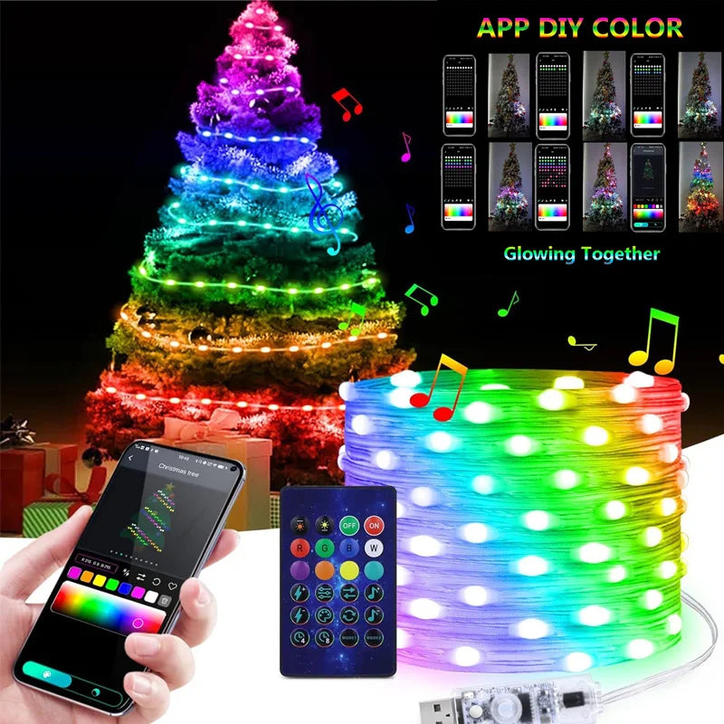 RGBIC Christmas Bluetooth String Lights